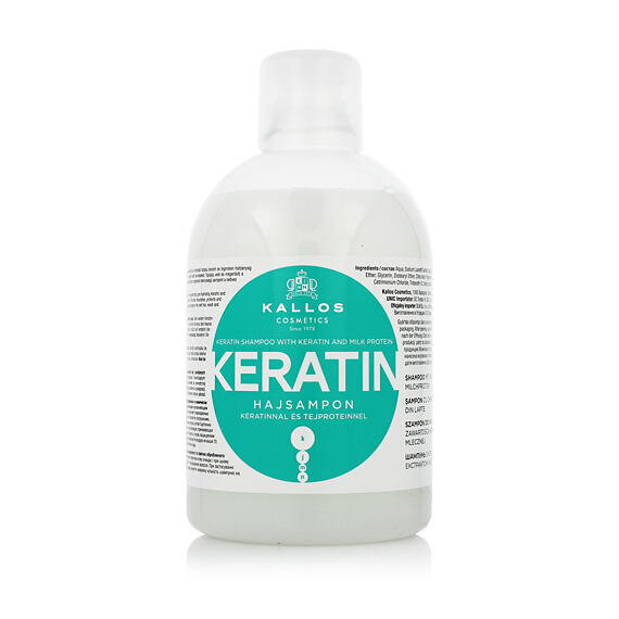 Kallos Cosmetics Keratin Shampoo With Keratin And Milk Protein 1000 ml