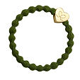 By Eloise London Gold Heart - Olive Green