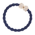 By Eloise London Rose Gold Bling Bow - Navy Blue