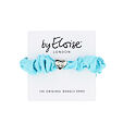By Eloise London Silver Heart Silk Scrunchie - Turquoise